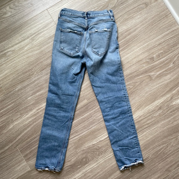 AGOLDE Women’s Riley Crop High Waist Fly Button Denim Jeans Sz 24 EUC - Picture 13 of 13